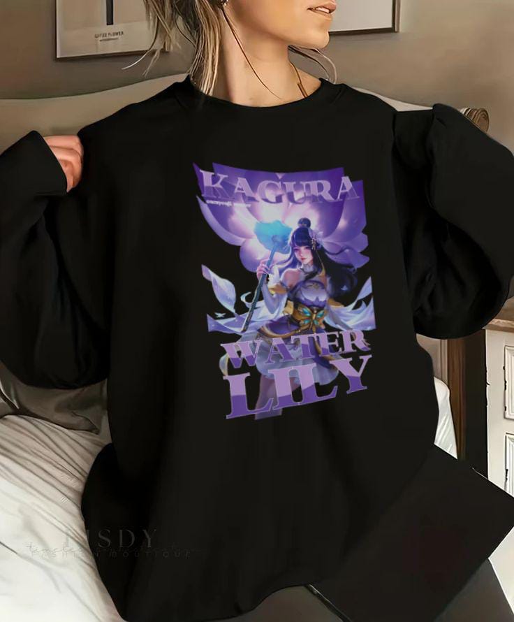 kagura water lily Nilüfer Mobile Legends karakterine özel Sweatshirt - unisex