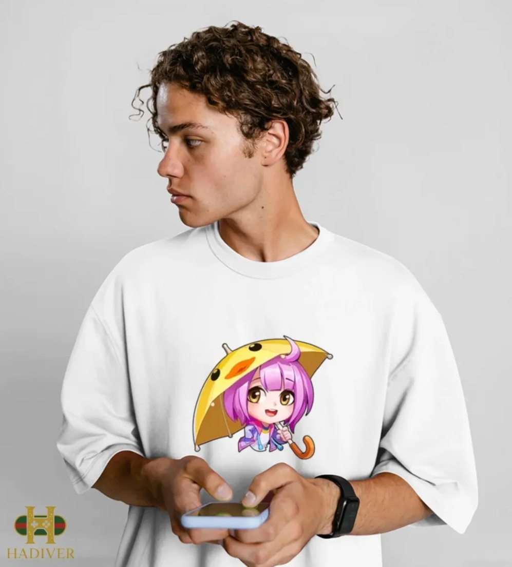 Mobile Legends Sevimli anime karakteri unisex beyaz t-shirt